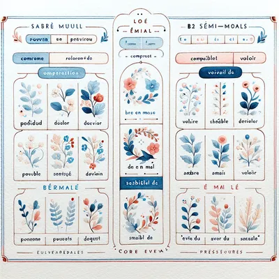B2 French moves beyond pouvoir and devoir into precise semi-modal phrases like être en mesure de and être susceptible de. B2 French moves beyond pouvoir and devoir into precise semi-modal phrases like être en mesure de and être susceptible de.