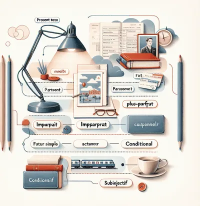 B2 requires active control of the tense system: present, past, background, prior past, future, conditional, and subjunctive. B2 requires active control of the tense system: present, past, background, prior past, future, conditional, and subjunctive.