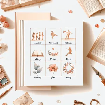 Core Italian verbs represented as action vignettes.