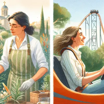 Identity vs temporary state visual contrast.