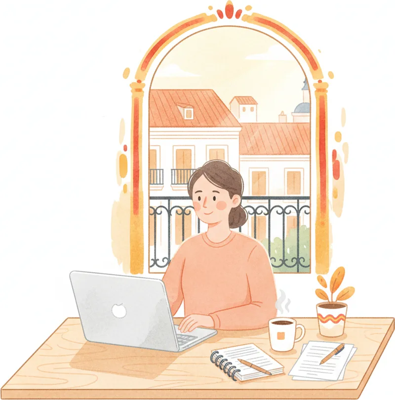 Exam hall with desks and clocks — DELE A2 exam day step-by-step guide