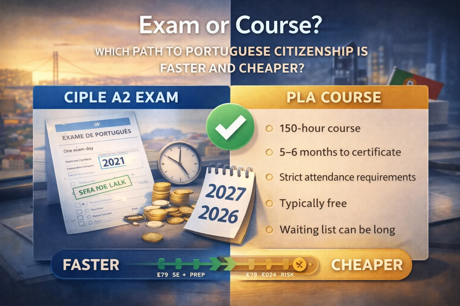 Exam or Course: Which Path to Portuguese Citizenship Is Faster and Cheaper?