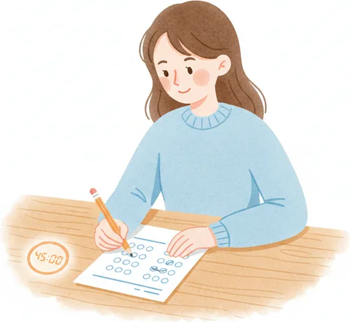 Full mock test — sections, timers, results