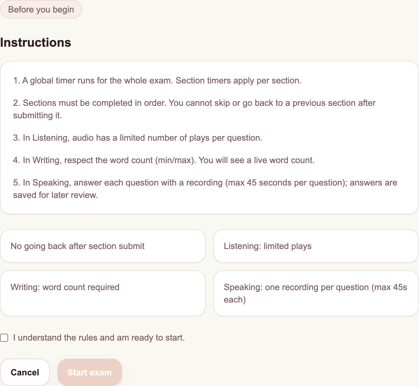 DTZ B1 mock — Instructions & timing