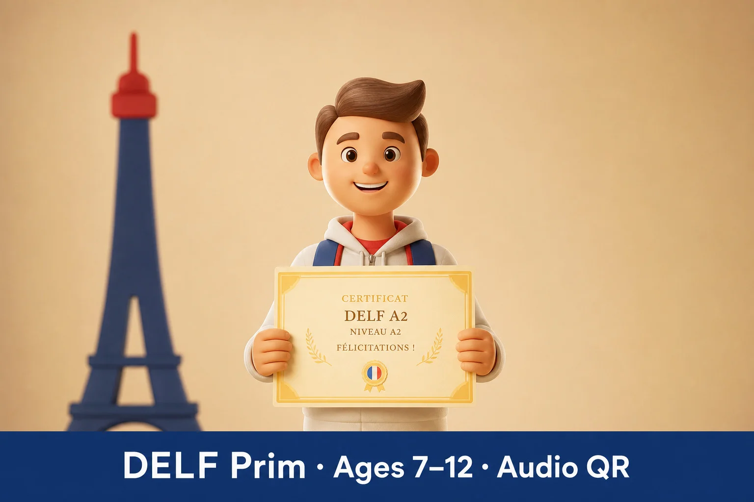 DELF Prim — Printable French Flashcards for ages 7–12 (360 cards) — exam vocabulary Anki deck
